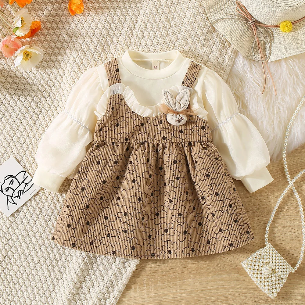 Girl Dress Long Sleeve Bunny