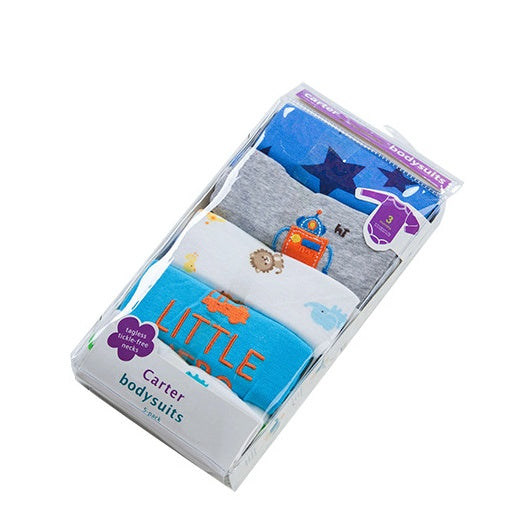 Long-Sleeved Baby Romper 5-Pack