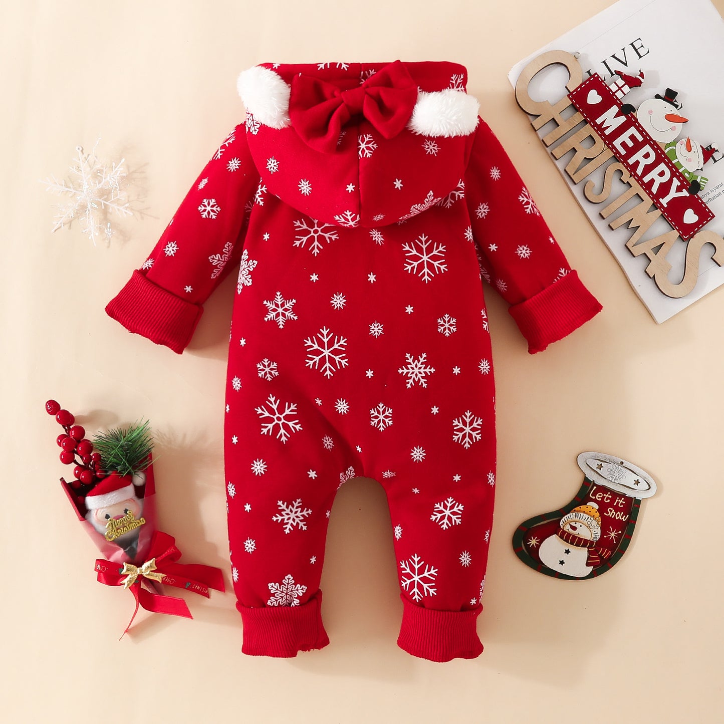Christmas Sweater  Hooded Jumpsuit