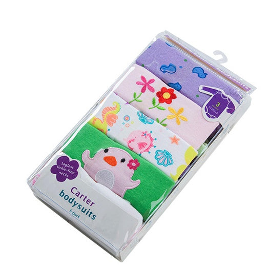 Long-Sleeved Baby Romper 5-Pack