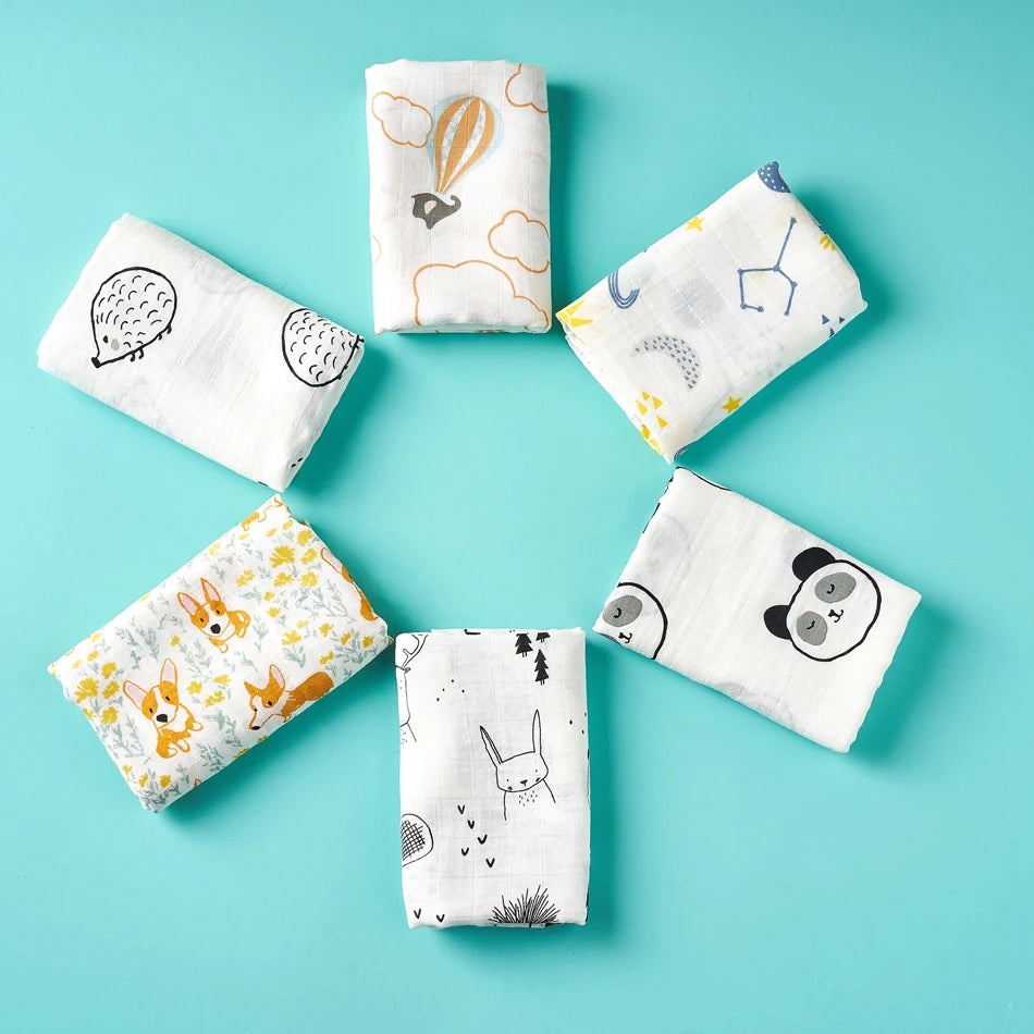 Kangobaby 5-PCS Muslin Swaddle Set