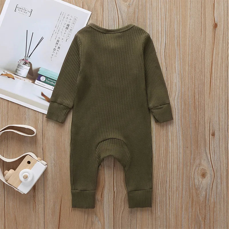 Ribbed Cotton Romper