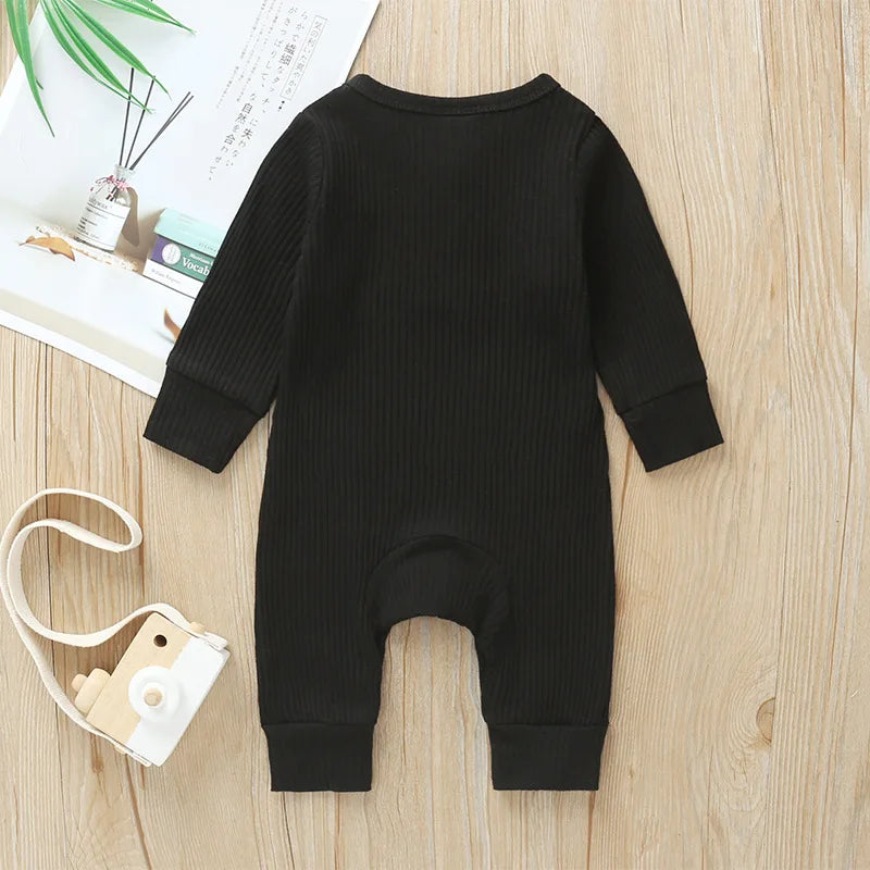 Ribbed Cotton Romper