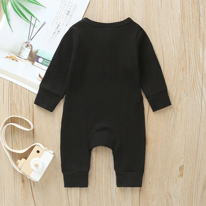 Ribbed Cotton Romper