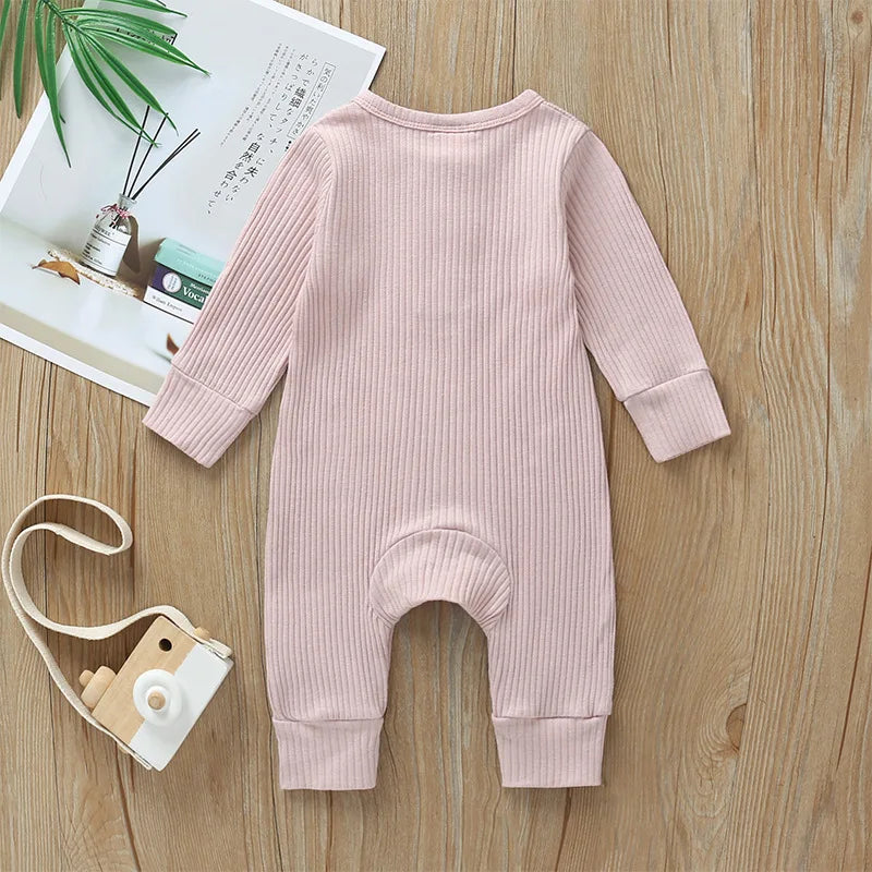 Ribbed Cotton Romper