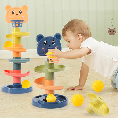 Track Rolling Ball Push Pop