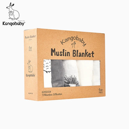 Kangobaby 5-PCS Muslin Swaddle Set