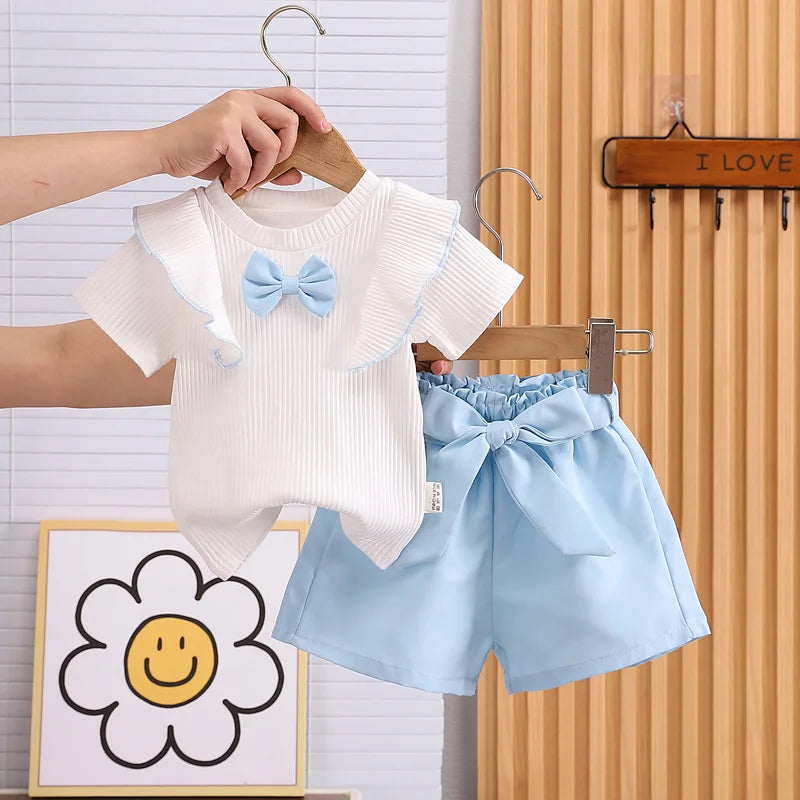 Bow Top And Shorts 2-Pcs
