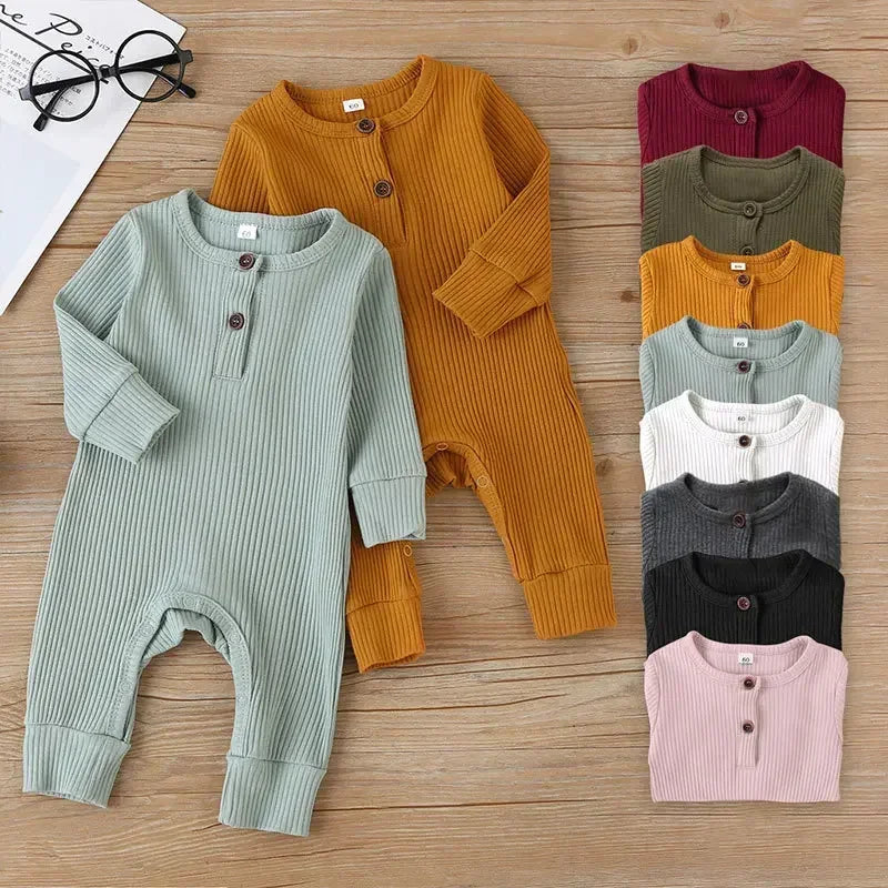 Ribbed Cotton Romper