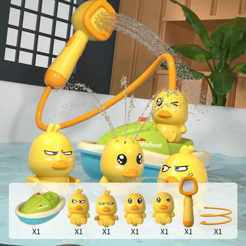 Cute Duck Bathtub Boat Toy