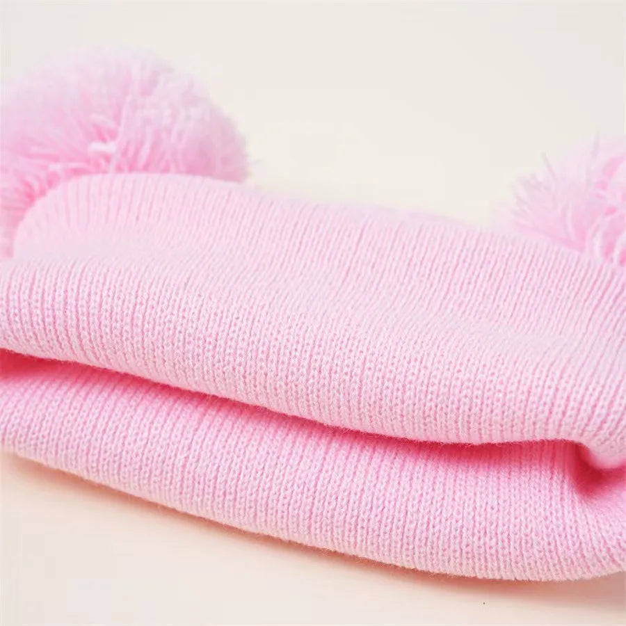 Winter Hats For Girls Boys Pompom Beanies