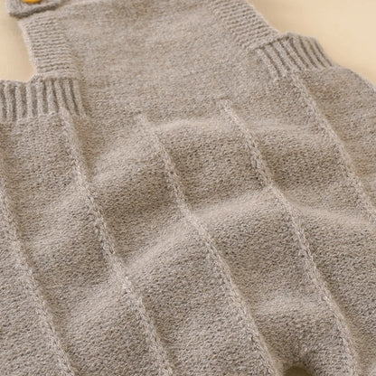 Knitted Baby Romper & Hat Set