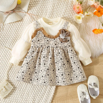 Girl Dress Long Sleeve Bunny