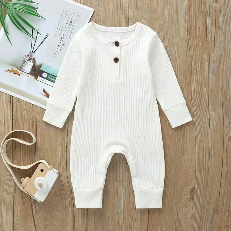 Ribbed Cotton Romper