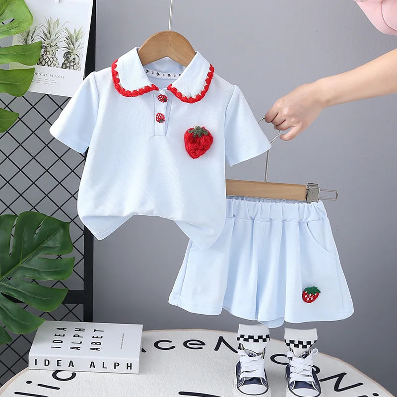 Cute Strawberry Shorts 2Pcs/Sets