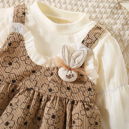 Girl Dress Long Sleeve Bunny
