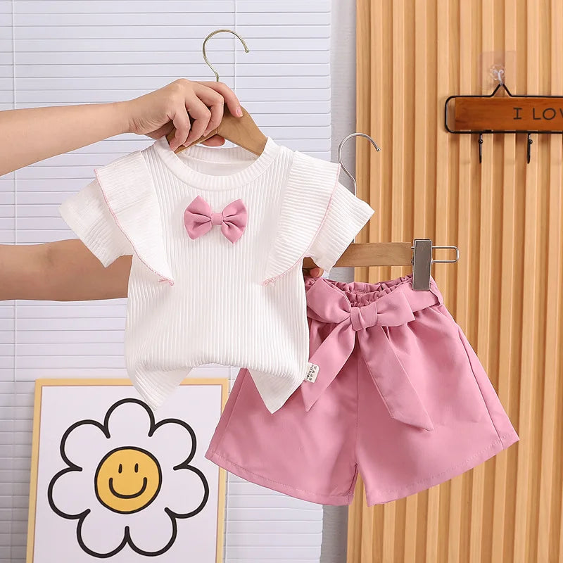 Bow Top And Shorts 2-Pcs