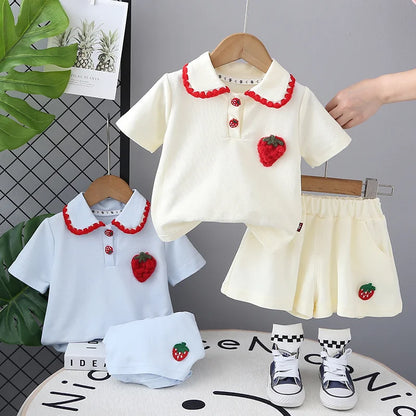Cute Strawberry Shorts 2Pcs/Sets