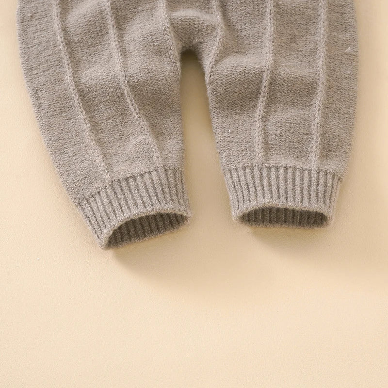 Knitted Baby Romper & Hat Set