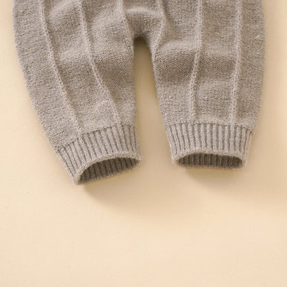 Knitted Baby Romper & Hat Set