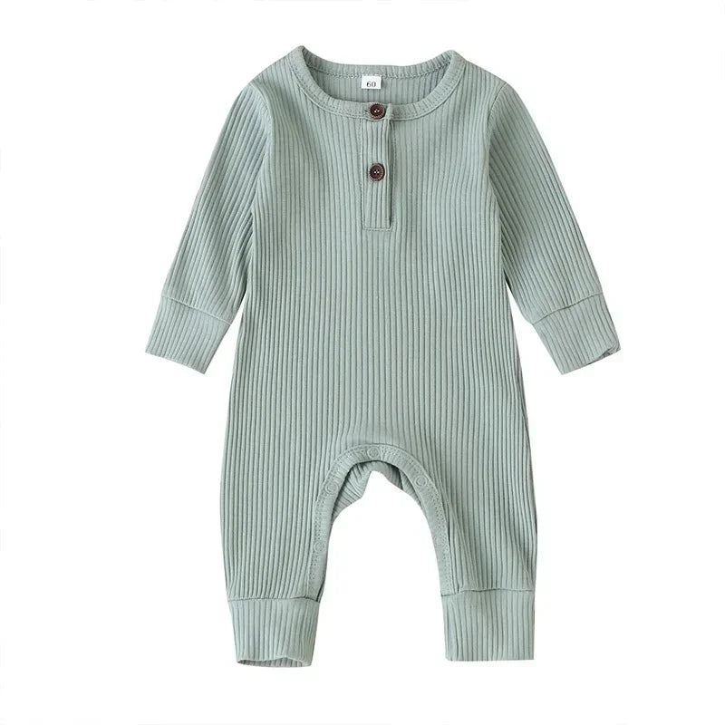Ribbed Cotton Romper