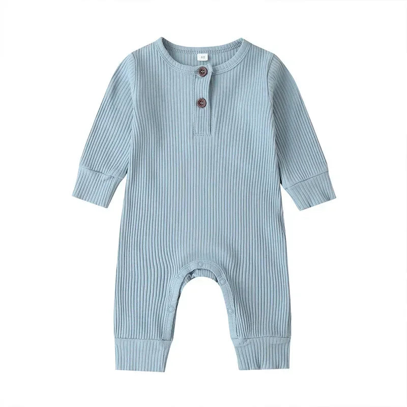 Ribbed Cotton Romper