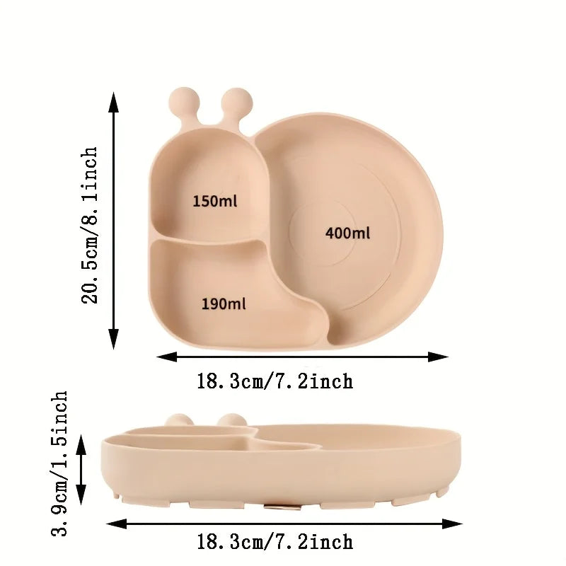 Silicone Baby Food Plates with Suction Cups