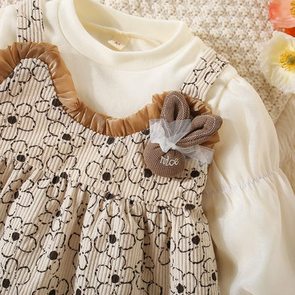 Girl Dress Long Sleeve Bunny