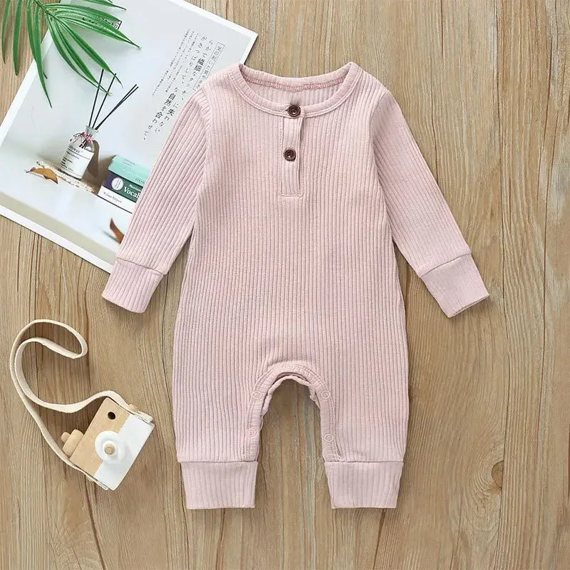 Ribbed Cotton Romper