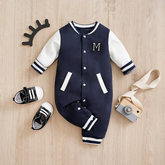Baseball Style Jumpsuit