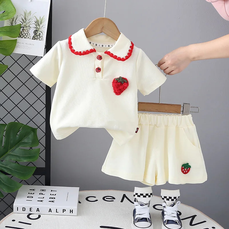 Cute Strawberry Shorts 2Pcs/Sets