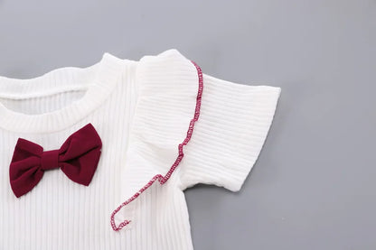Bow Top And Shorts 2-Pcs