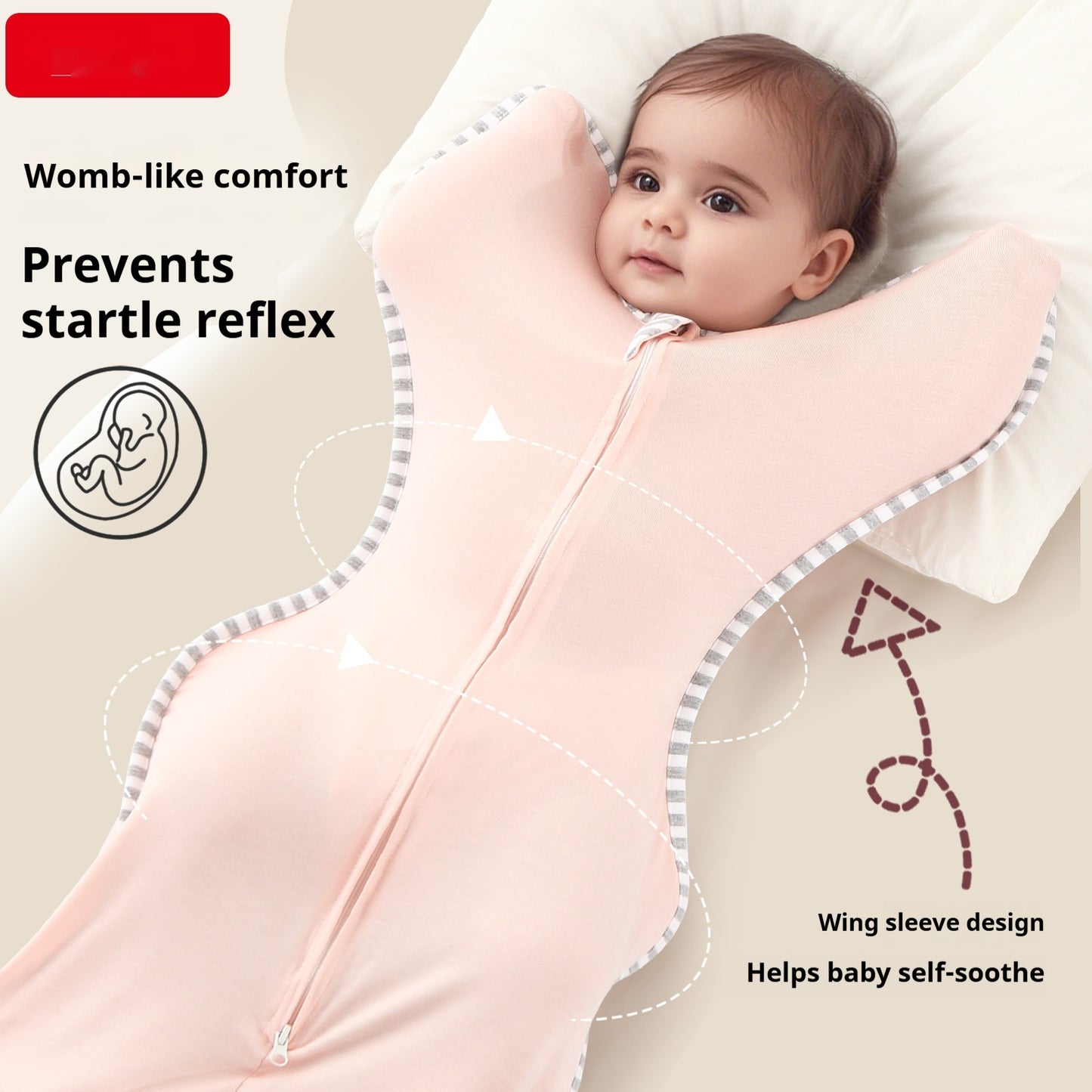 Modal Breathable Baby Swaddle Sleeping Bag Baby